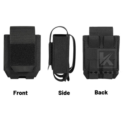 KRYDEX Tactical MOLLE Handcuff Pouch Law Enforcement Cuff Holder Low Profile Modular Handcuff Holster For Duty Belt Vest