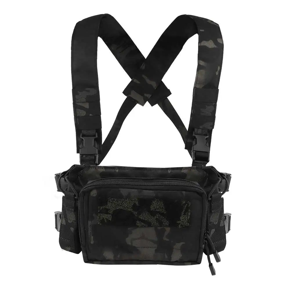 D3CRM Tactical Chest Rig Lightweight With 9mm/5.56 Mag Bag Quick Release Outdoor    Hunting Vest CS Match Wargame Chest Rig Gear