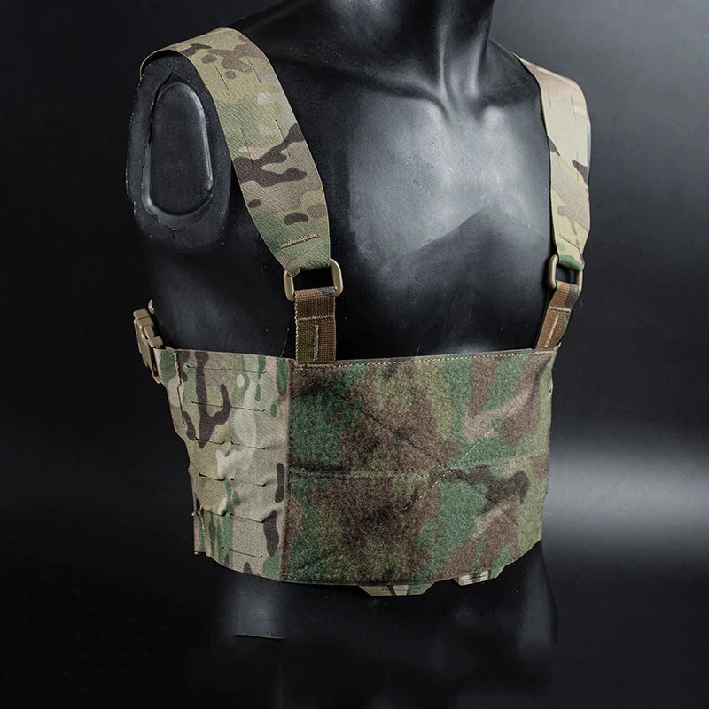Outdoor Tactical Chesty Rig Waist Strap Hunting Accessories Practical Wide Harness Vest Gear Laser Cutting Molle Chest Rig