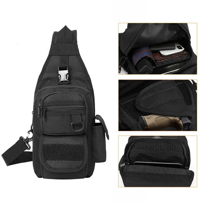 Concealed Carry Pistol Gun Bag Tactical Pistol Gun Storage Pouch Crossbody Bag Sling Backpack Shoulder Gun Holster Bag EDC Pouch