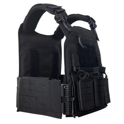 Wear-resistant Quick-Release Laser-Cut MOLLE System Outdoor Hunting Training Tactical Vest Made of Nylon Material