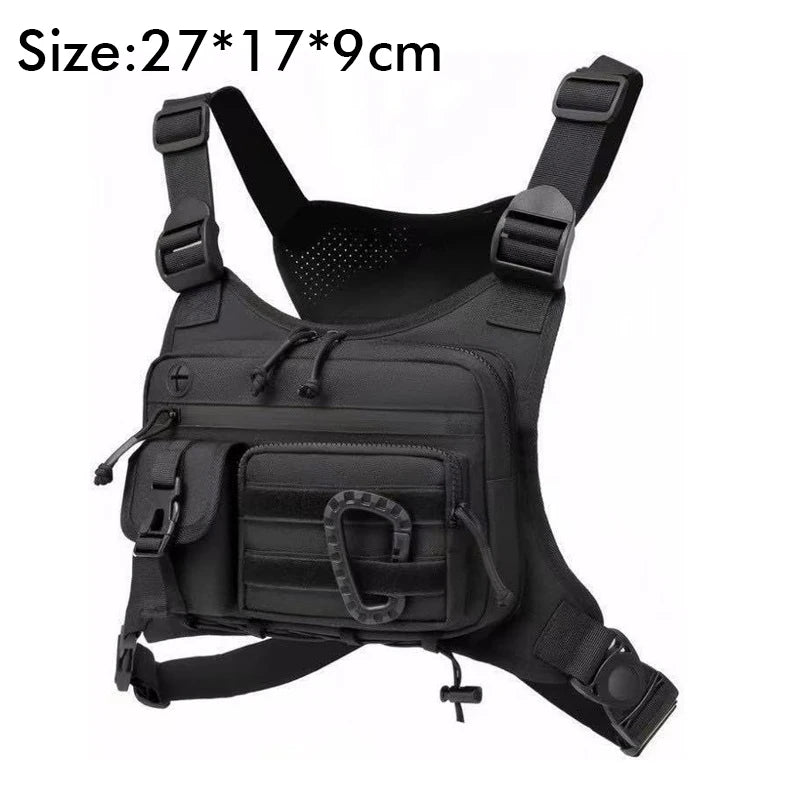 Outdoor Tactical Vest Bag Multi-Functional Waterproof Wear-resistant Backpack Sports Travel Camping Tactical Chest Bag For Men