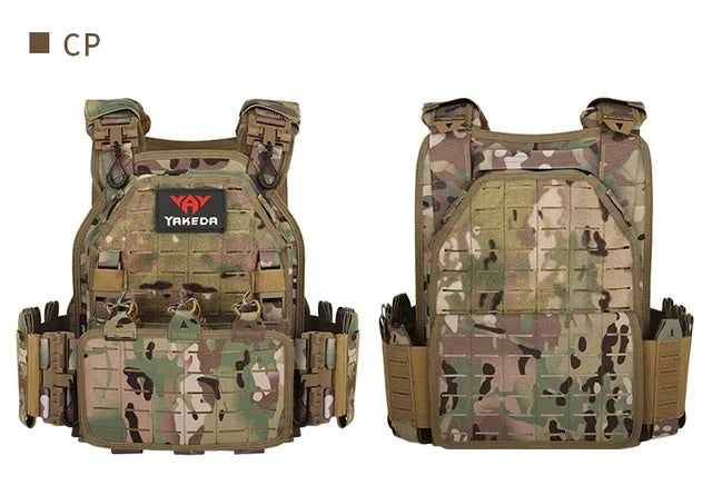 Tactical Vest 6094 Fast detachable light laser cut outdoor hunting black gear carry vest of high quality