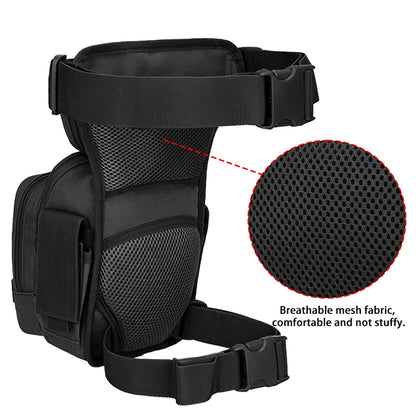 Multi-compartment Portable Thigh Pack, Dual Strap Secure Waist Bag, Outdoor Tool Storage Bag