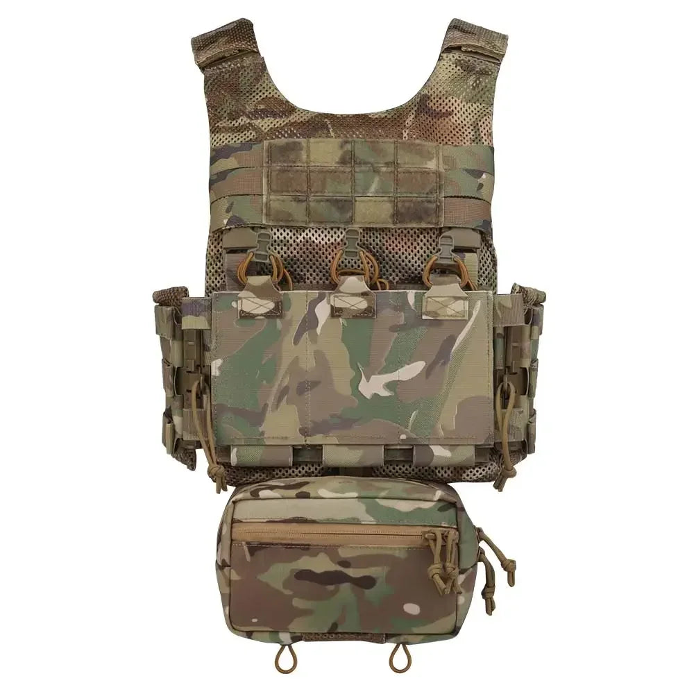 Tactical OTB LV119 Vest Quick Release Cummerbund with Triple 5.56 Mag Pouch Airsoft Hunting Vest Rear Overt Plate Bag