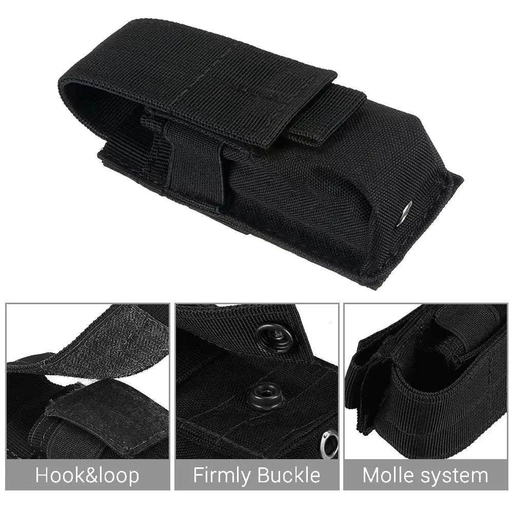 Flashlight Protective Case | MOLLE Attachment Durable Pouch | For Hunting Storage Accessories