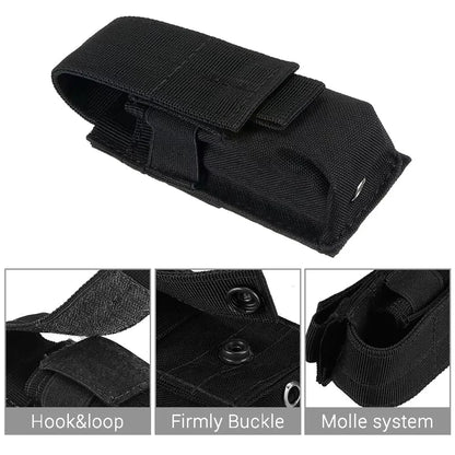 Flashlight Protective Case | MOLLE Attachment Durable Pouch | For Hunting Storage Accessories