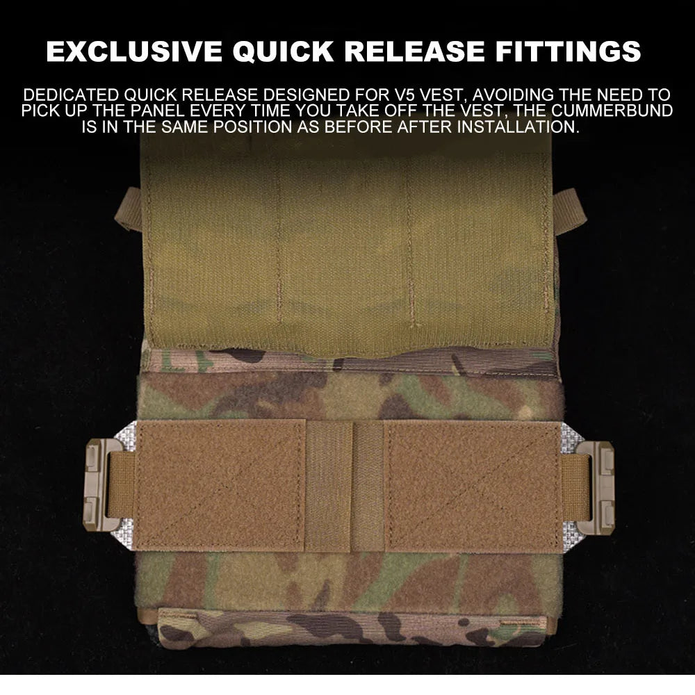 FCPC V5 Tactical Vest Quick Release Buckle Ferro Style Airsoft Hunting  Vest Cummerbund Accessories 2PCS