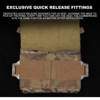 FCPC V5 Tactical Vest Quick Release Buckle Ferro Style Airsoft Hunting  Vest Cummerbund Accessories 2PCS