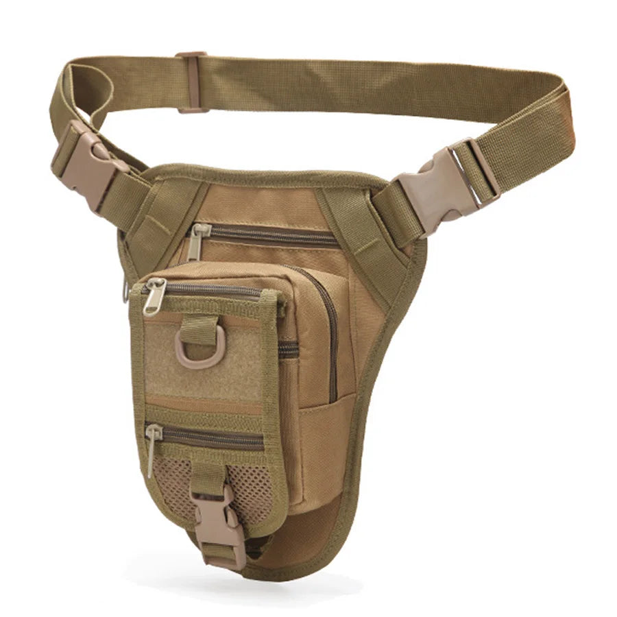 Camouflage outdoor sports waist bag training leg bag large capacity waterproof mountaineering waterproof multifunctional bag