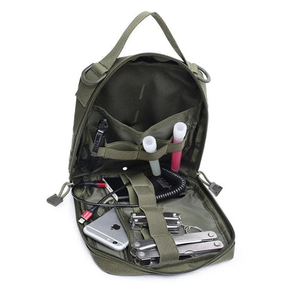 Outdoor EDC Bag Tactical Nylon Handbag Outdoor First Aid Survival Bag MOLLE Accessory Bag Medical Storage Waist Bag Tool Bag