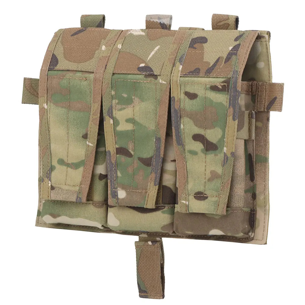 AVS Detachable MBAV Tactical Vest Triple Magazine Pocket Flap Front Bag M4 556 Mag Pouch  Plate Carrier Airsoft Accessories
