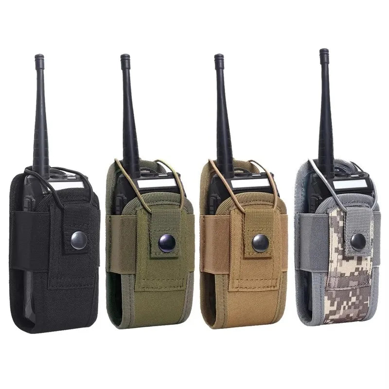 1-3pcs Nylon Pouch Tactical Radio Walkie Bag Holder Pocket Portable Interphone Holster Carry Bag Hunting Camping