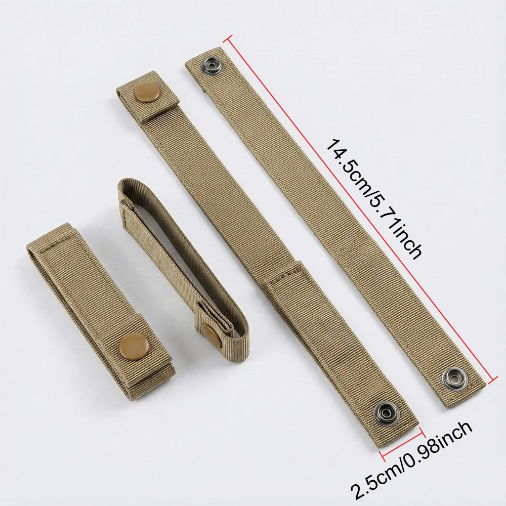 Tactical MOLLE Strap Quick-Release Webbing Straps EDC Waist Bag Medical Pouch Accessories Strap Thumb Snap Climbing Strap