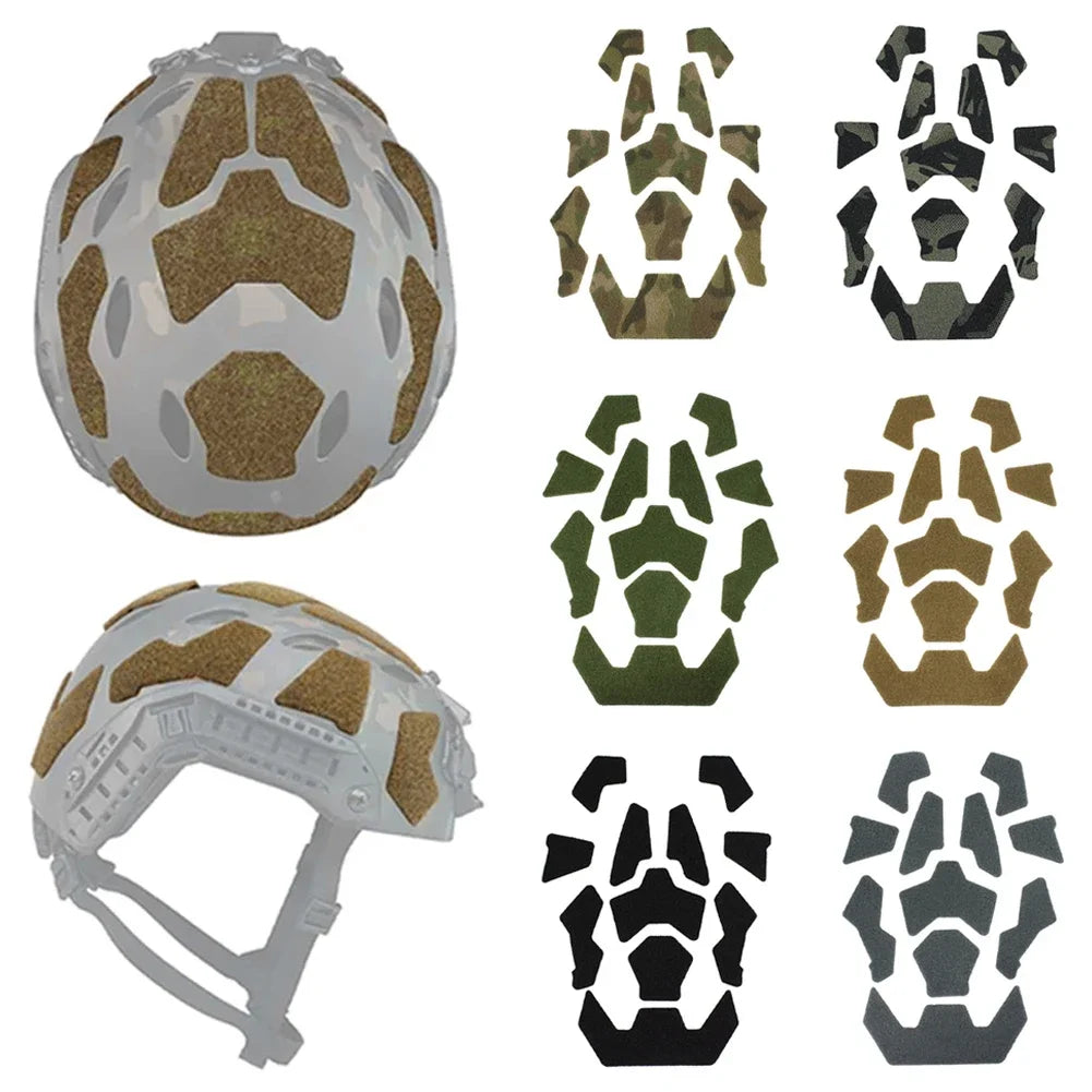 11Pcs/set Tactical FAST Helmet Cable Management Kits Magic Sticker Universal Tape Helmet Padding Stickers