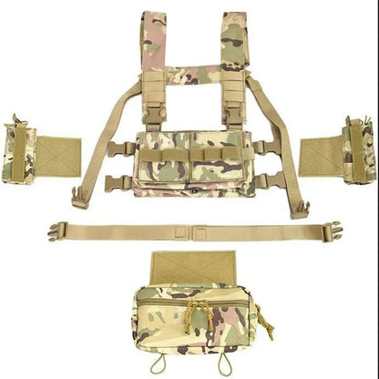 MK3 Mini Tactical Chest Rig Spiritus Airsoft Hunting Vest Ranger Combat Paintball Vest w/ 5.56 7.62 Magazine Pouch Accessories