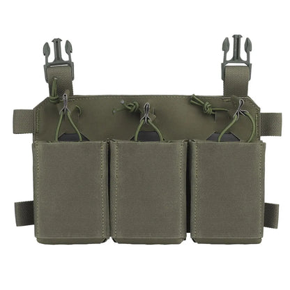 Tactical 556 762 Triple Rifle Mag Pouch Multipurpose Pistol Rifle Magazine Bag Holder for Chest Rig Plate Carrier Vest
