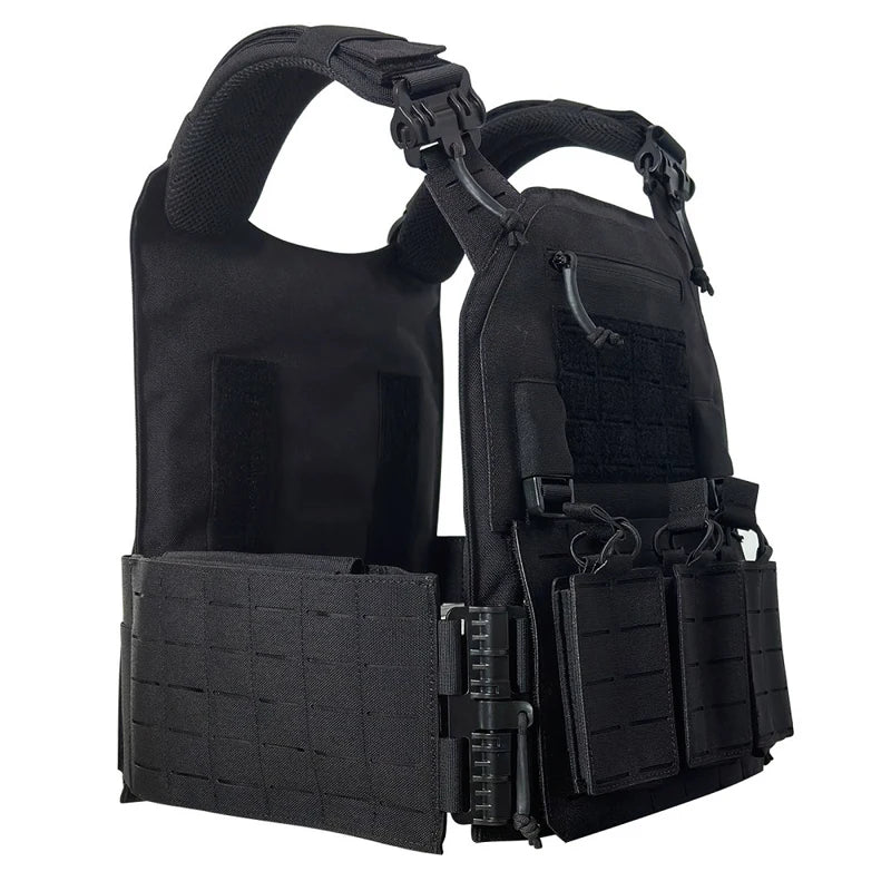 Wear-resistant Quick-Release Laser-Cut MOLLE System Outdoor Hunting Training Tactical Vest Made of Nylon Material