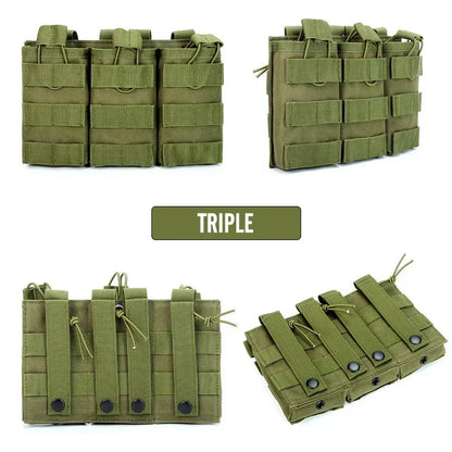 1000D Tactical Magazine Pouch Double/Triple/Quadruple Mag Pouch Training Ak 7.62/5.56mm M4 Ar Rifle Hunting Accessories