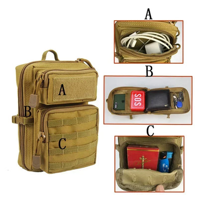 Tactical Mini Molle Utility Pouch EDC Small Tool Pouch for Outdoor Hiking Camping, Phone & Gear Storage Bag