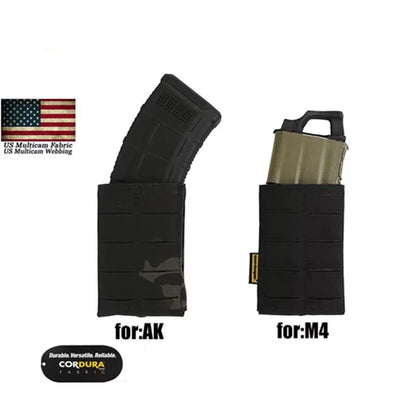 Emersongear Tactical LCS Rifle Magazine Pouch 5.56/7.62mm Singel Mag Carrier MOLLE Pouch Laser Cut Tool Bags Airsoft AK M4