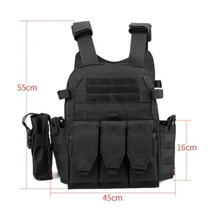 Children Airsoft Paintball Vest Adjustable Tactical Combat Vest For Outdoor CS Game Cosplay Role Play Kids Military Gear