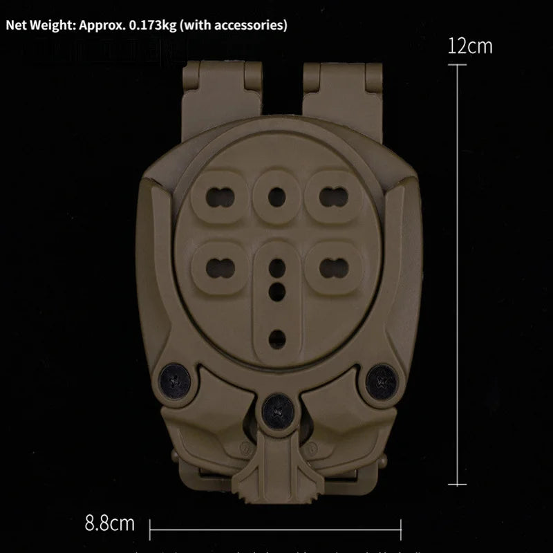 360 Degree Rotatable MOLLE Adapter Mount Tactical Gear Belt Attachment Bracket for Vest Waist Belt Outdoor Equipment