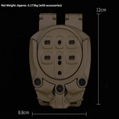 360 Degree Rotatable MOLLE Adapter Mount Tactical Gear Belt Attachment Bracket for Vest Waist Belt Outdoor Equipment