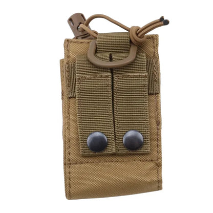Durable Molle Radio Walkie Talkie Holder Interphone Hanging Bag Pocket For Hunting Camping Hiking Outdoor Activities Use