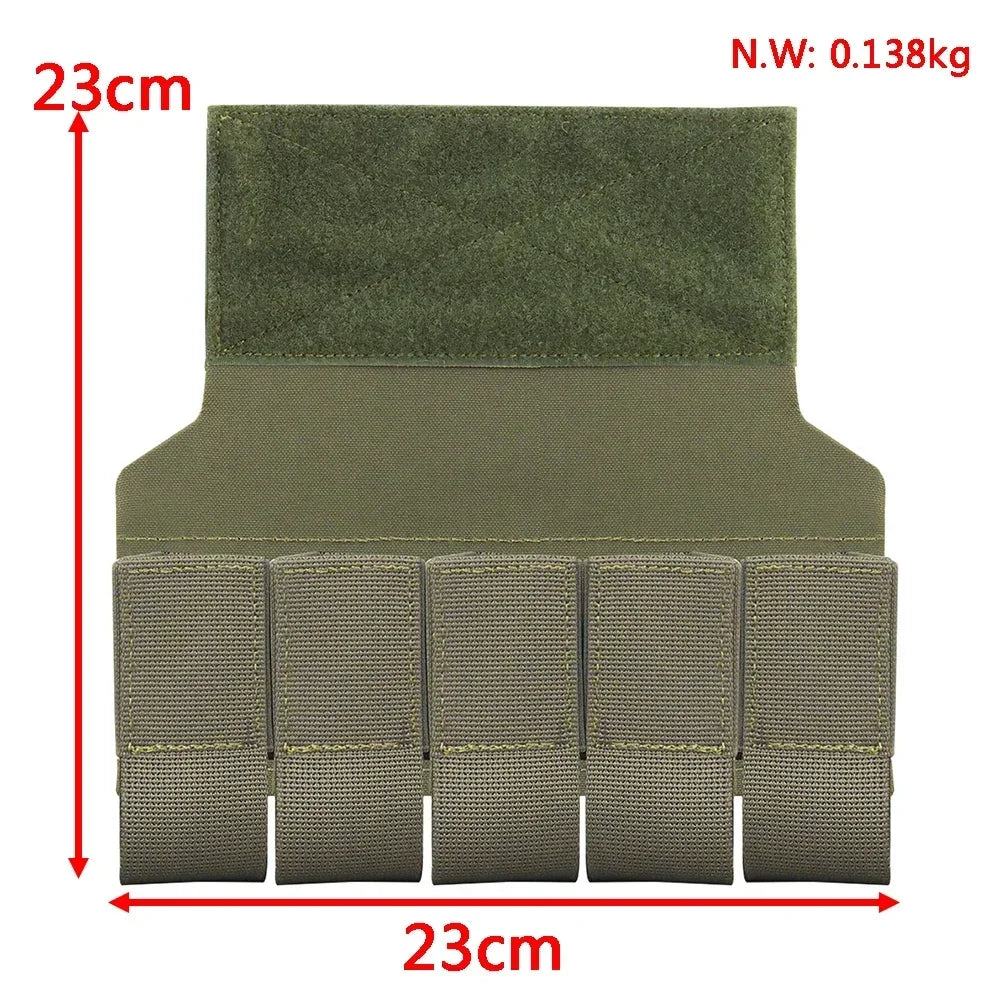 Airsoft M203 Grenade Sub Pouch 5 Round 40MM Banger Hanger Chest Rig Abdominal Tactical Vest Plate Carrier Accessories