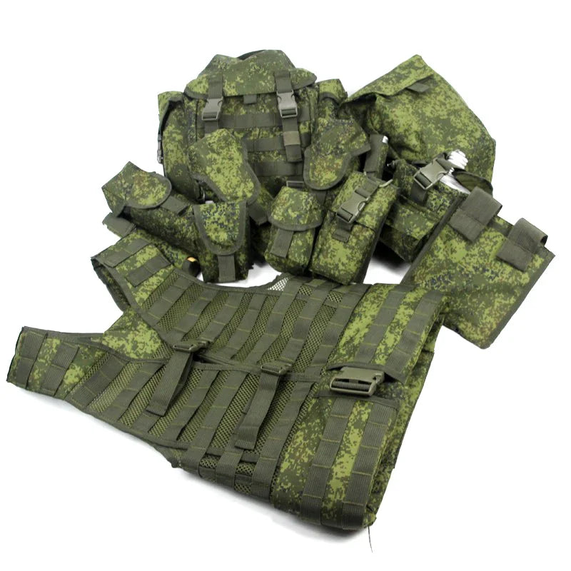  Russian 6sh117 Combat Gear Tactical Vest Molle Pouches EMR Tactical Grenade Magazine Walkie-talkie Bag 25L Backpack