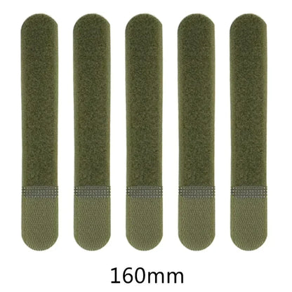 Tactical Nylon Straps Cable Ties Strap 5PCS Webbing Organizer Fix Hook Loop Grip Wrapping Cord Reusable Backpack Velcro Zip Ties