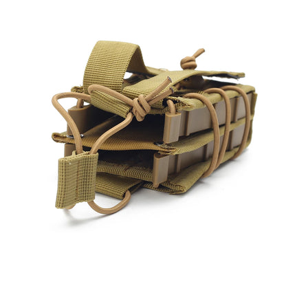 5.56 Double Magazine Pouch Tactical Molle Mag Pouch EDC Waist Bag Outdoor Sports Airsoft Storage Bag Hunting Vest Accessory Bag