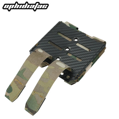 OPHIDIANTAC  Mag Pouch 9mm Double Mag Carrier Carbon Fiber MOLLE Pouch