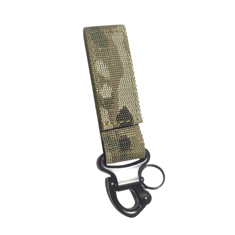 Tactical Nylon Key Hook Webbing Buckle Hanging System Molle Waist Belt Buckle Vest Hanging Metal Accessories Gear