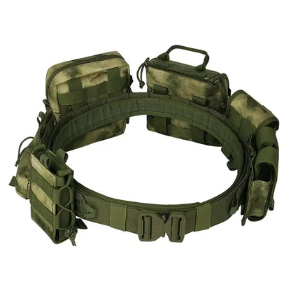 Tactical Vest Tactical Combat Duty Utility Belt Tactical Waist Bag 8 in 1 ATFG MOX Camouflage Molle Combat Belt With Pouches