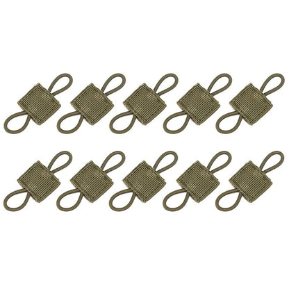 10pcs Elastic Nylon Webbing Ribbon Buckle Outdoor Hiking Hunting Backpack Vest MOLLE PTT Antenna Stick Pipe Binding Retainer