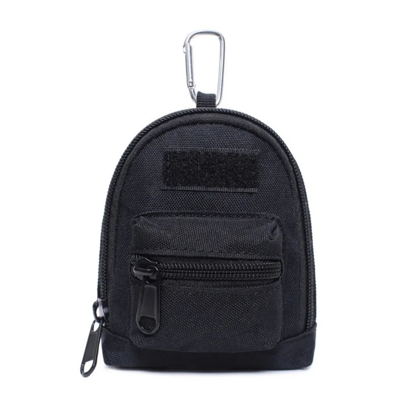 DIZETION Tactical Wallet EDC Molle Pouch Portable Key Case Outdoor Sports Coin Purse Hunting Bag Zipper Pack Multifunctional Bag