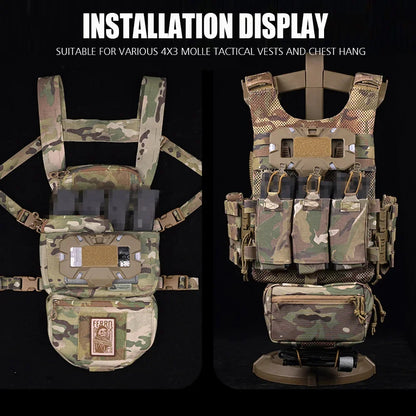 Outdoor Tactical MOLLE Folding Navigation Board Airsoft Map Case Admin Panel Mobile Phone Holder Hunting Vest Accessories
