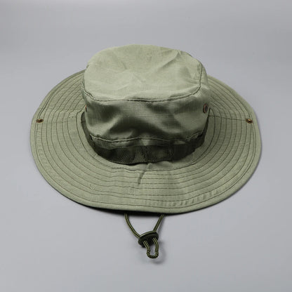 Camouflage Boonie Hat Tactical Bucket Hats Panama Summer Cap Hunting Hiking Outdoor Camo Sun Caps Men