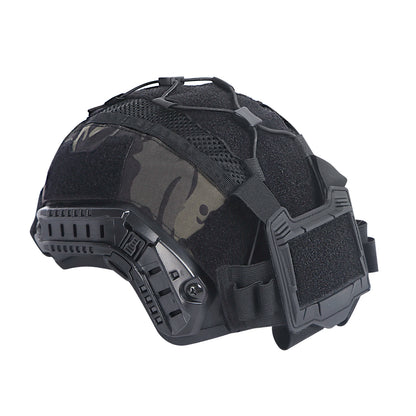 Tactical Helmet Cover Set for Maritime Helmet, NVG Battery Pouch, Hunting Hybrid Mesh Cover for Bump & Ballistic Helmets