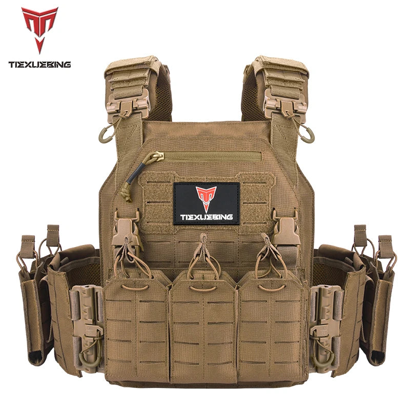 New Combat Vest 6094 Quick Detachable Light Laser Cut Tactical Vest Black Gear To Carry Airsoft Carrier Combat Equipment