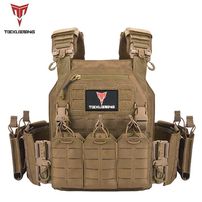New Combat Vest 6094 Quick Detachable Light Laser Cut Tactical Vest Black Gear To Carry Airsoft Carrier Combat Equipment