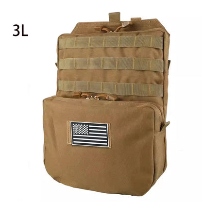 3L accessory water bag backpack Molle expansion system hiking, camping, cycling, outdoor accessory bag