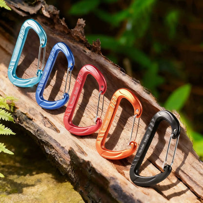15kN Aluminum D Ring Carabiners Heavy Duty Lightweight Outdoor Camping Hiking Clips Buckle Set for Backpack Gear