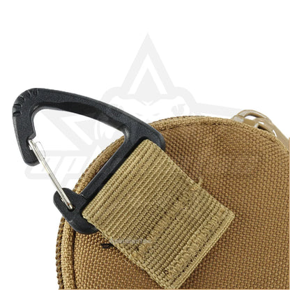 OPHIDIAN Outdoor Leisure Men's Coin Purse Portable Mini Coin Bag Key Bag Waist Bag Round Small Wallet Zipper Wallet
