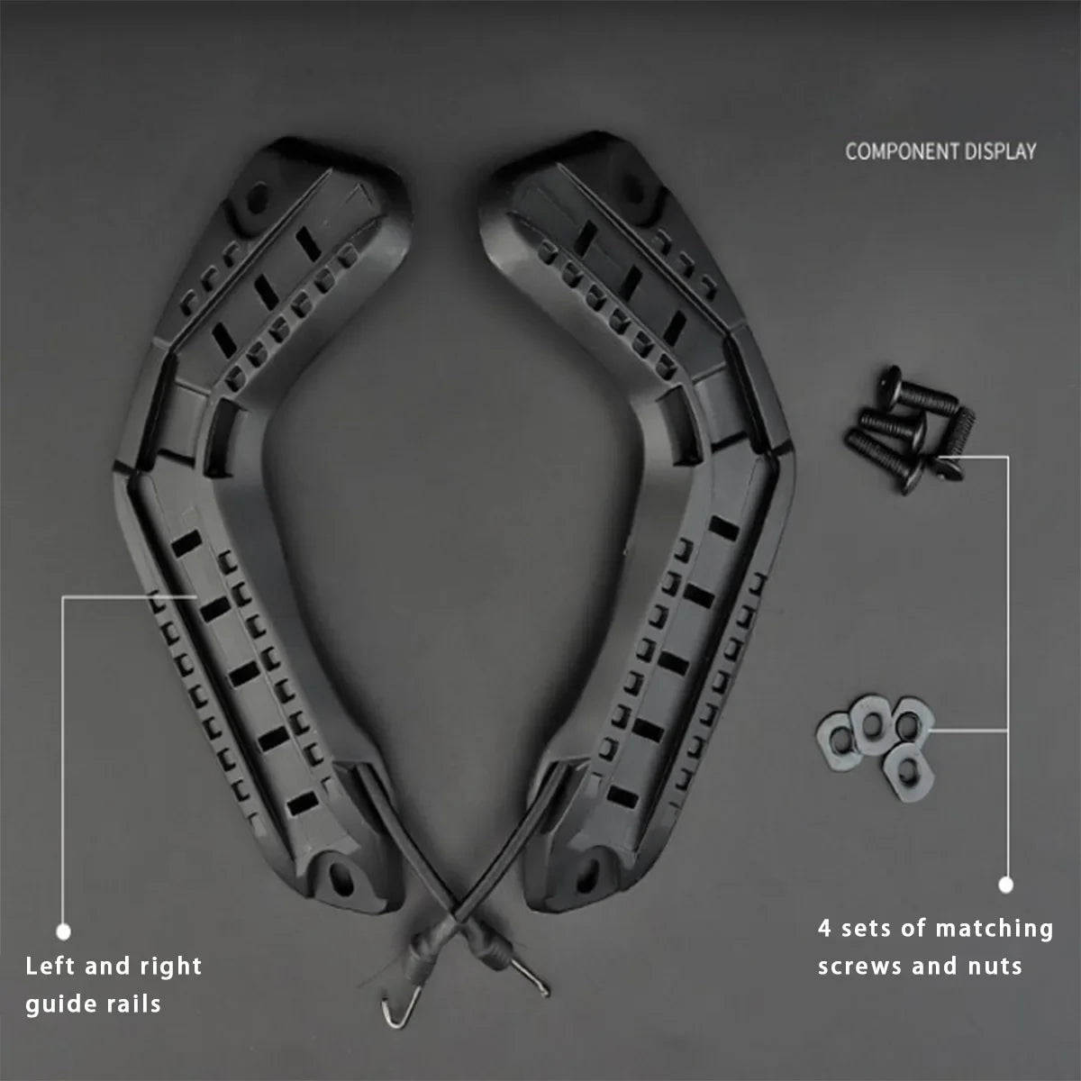 BOOIU Tactical FAST Helmet Side Guide Rail ARC Airsoft Helmet Mount Guide Rail Hunting Safety Helmet Accessories