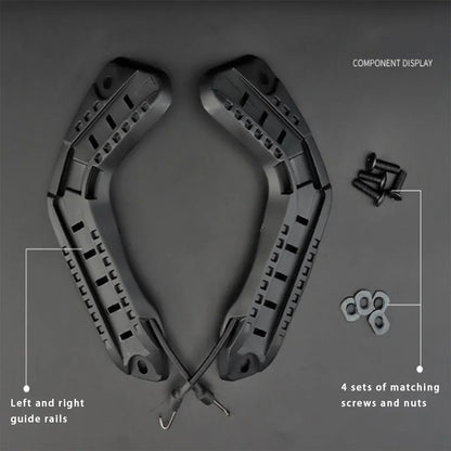 BOOIU Tactical FAST Helmet Side Guide Rail ARC Airsoft Helmet Mount Guide Rail Hunting Safety Helmet Accessories