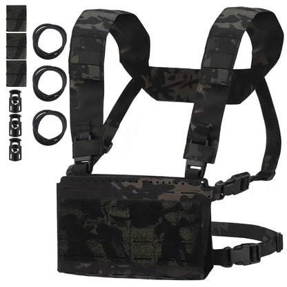Tactical MK5 Chest Rig Molle SS MKV Micro Fight Chassis Placard 5.56 Triple Magazine Pouch Hunting Airsoft Chest Rig Vest Gear