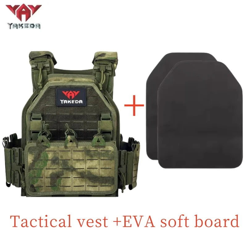 YAKEDA Tactical Vest Outdoor Hunting Plate Carrier Protective Adjustable Vest Airsoft Carrier Combat Equipment 6094 vest